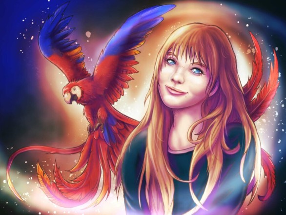 Illustration: Macaw Girl
