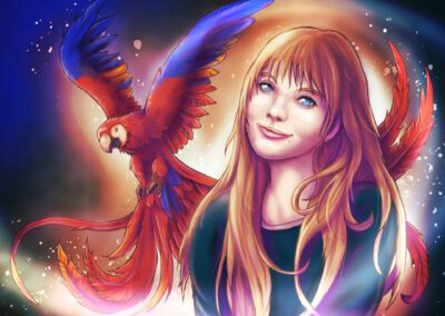 Illustration: Macaw Girl